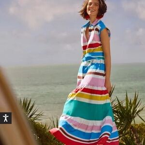 Boden Multicolor Striped Maxi Dress